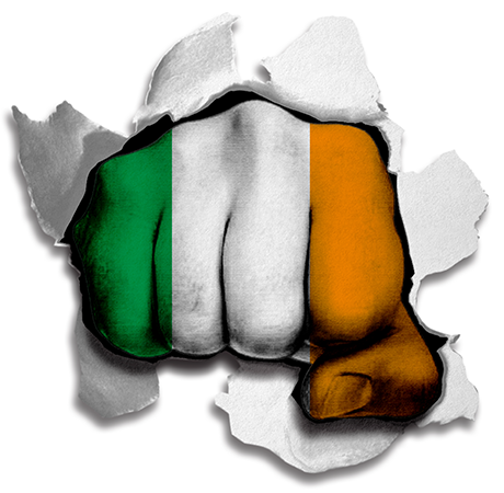 Fist Ireland Flag Logo iron on paper